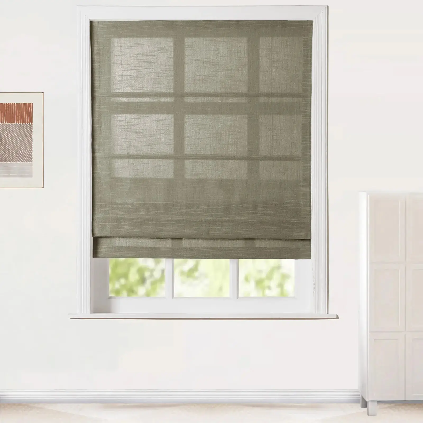 Jawara Linen Cotton Roman Shade Cord Lift - Image 23