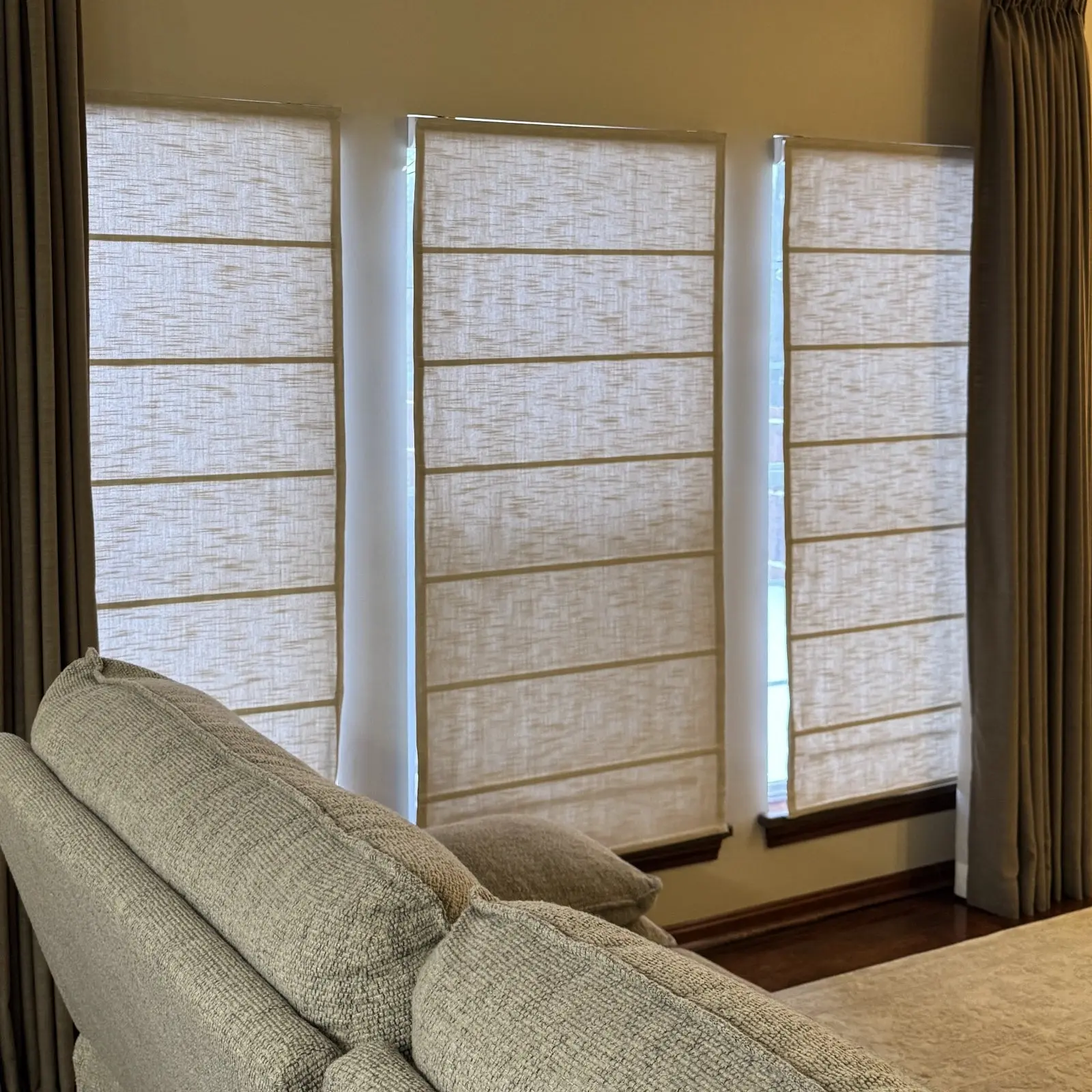 Jawara Linen Cotton Roman Shade Cordless - Image 11