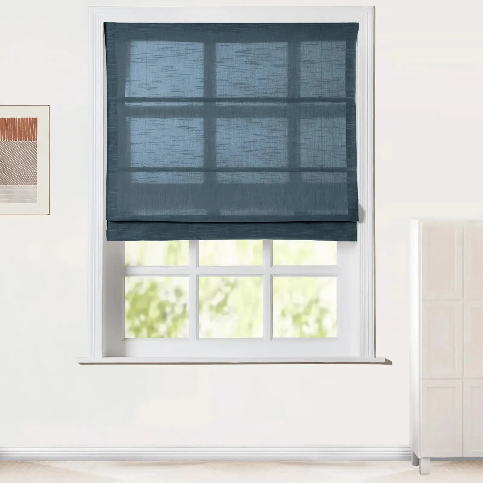 Jawara Linen Cotton Roman Shade Cordless - Image 32
