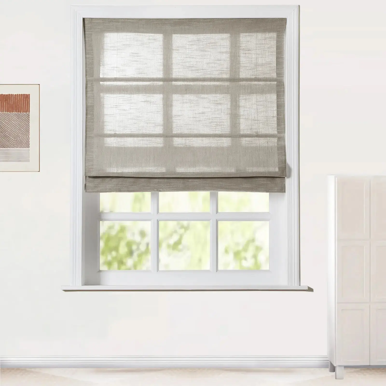 Jawara Linen Cotton Roman Shade Cordless - Image 38