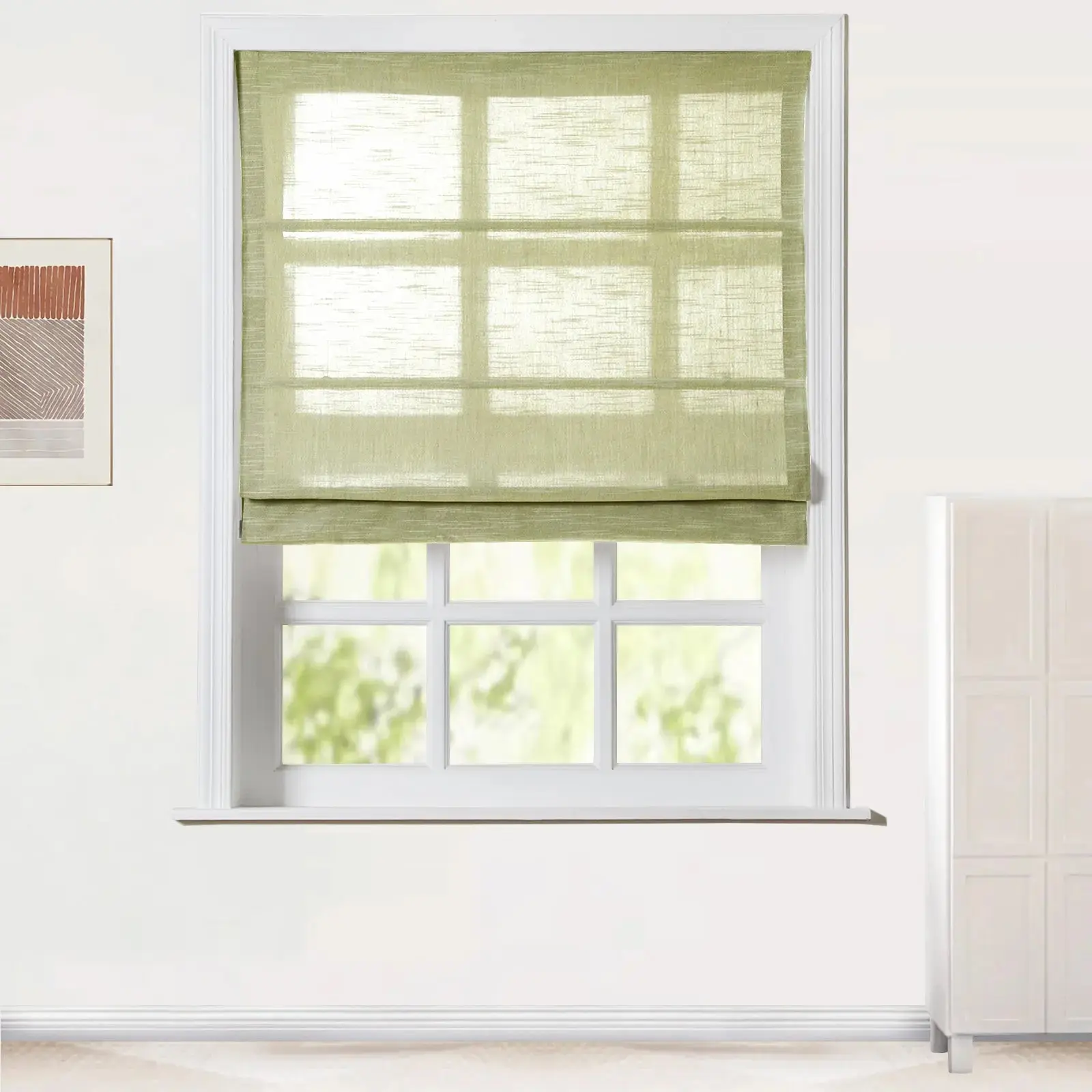 Jawara Linen Cotton Roman Shade Cordless - Image 41
