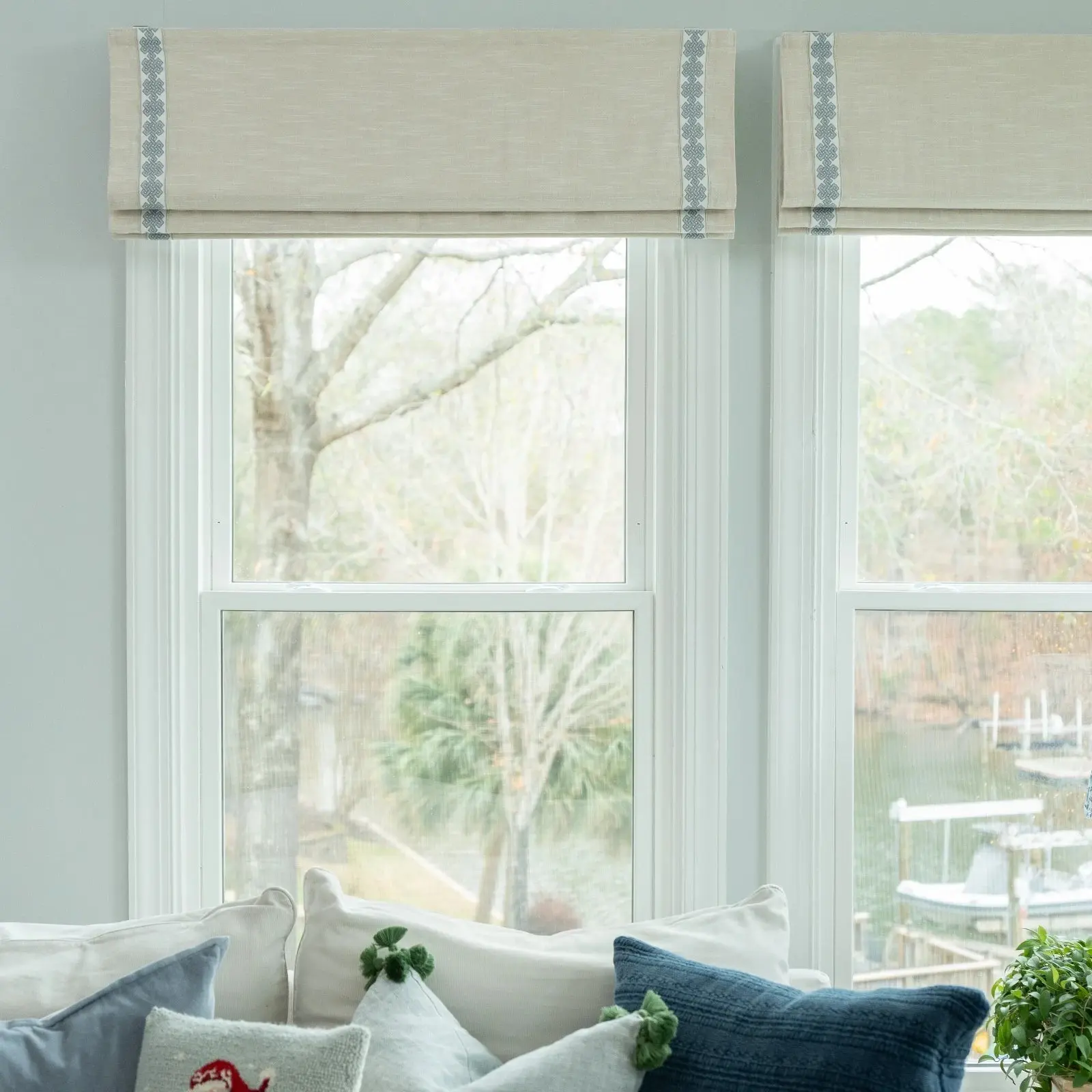 Jawara Linen Cotton Roman Shade Cordless - Image 6