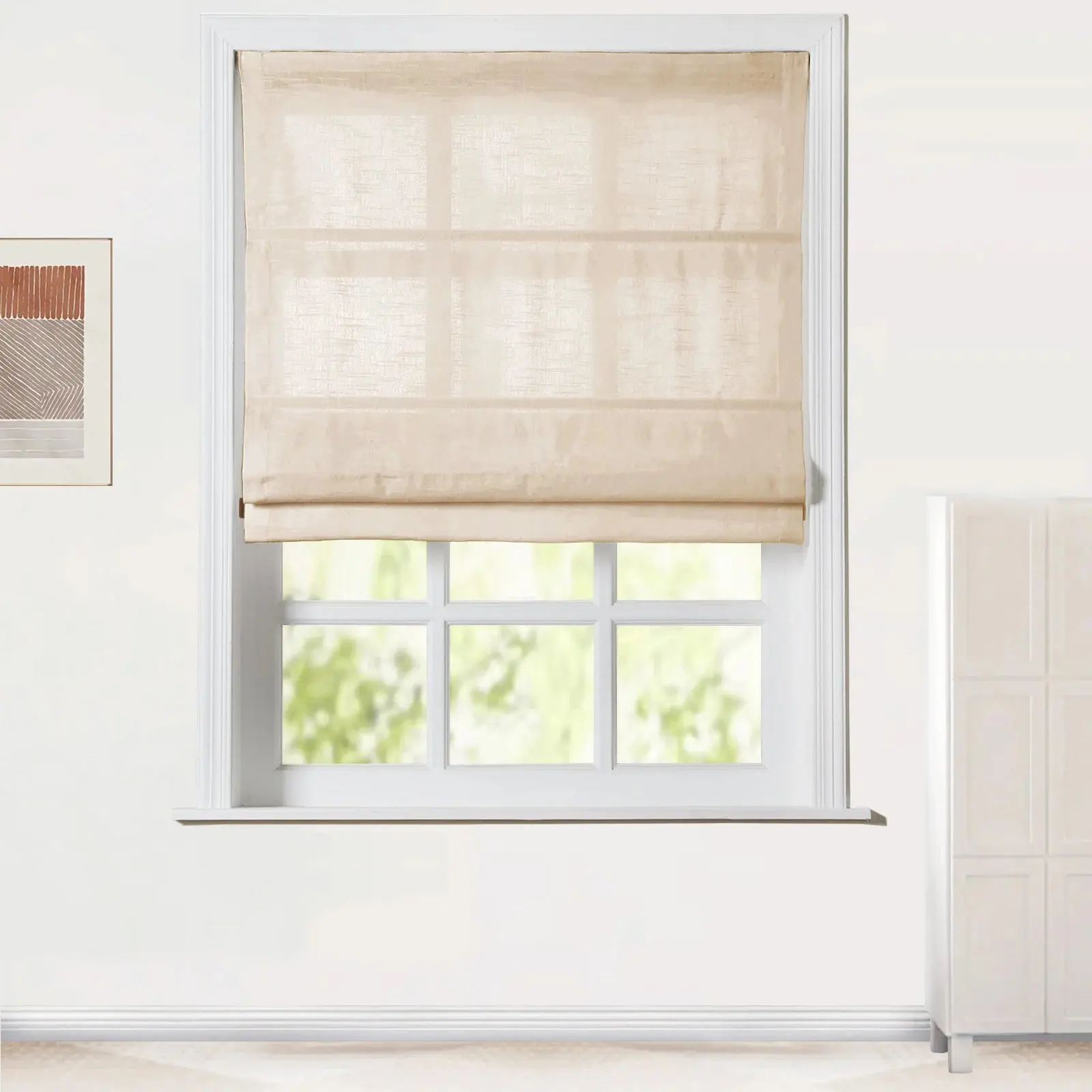 Jawara Roman Shade Cordless-Wooden Headrail - Image 22