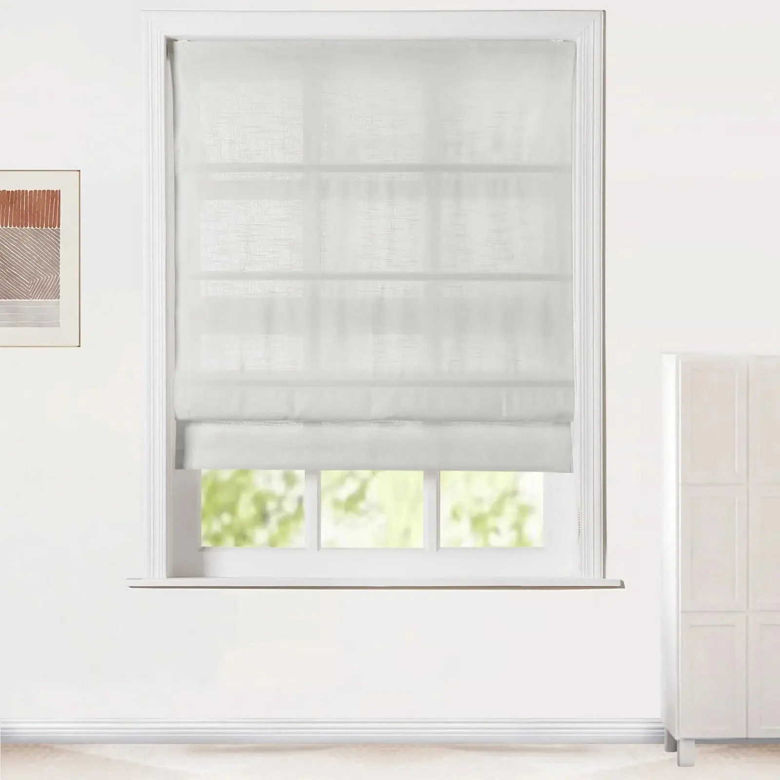 Jawara Roman Shade Cordless-Wooden Headrail - Image 34