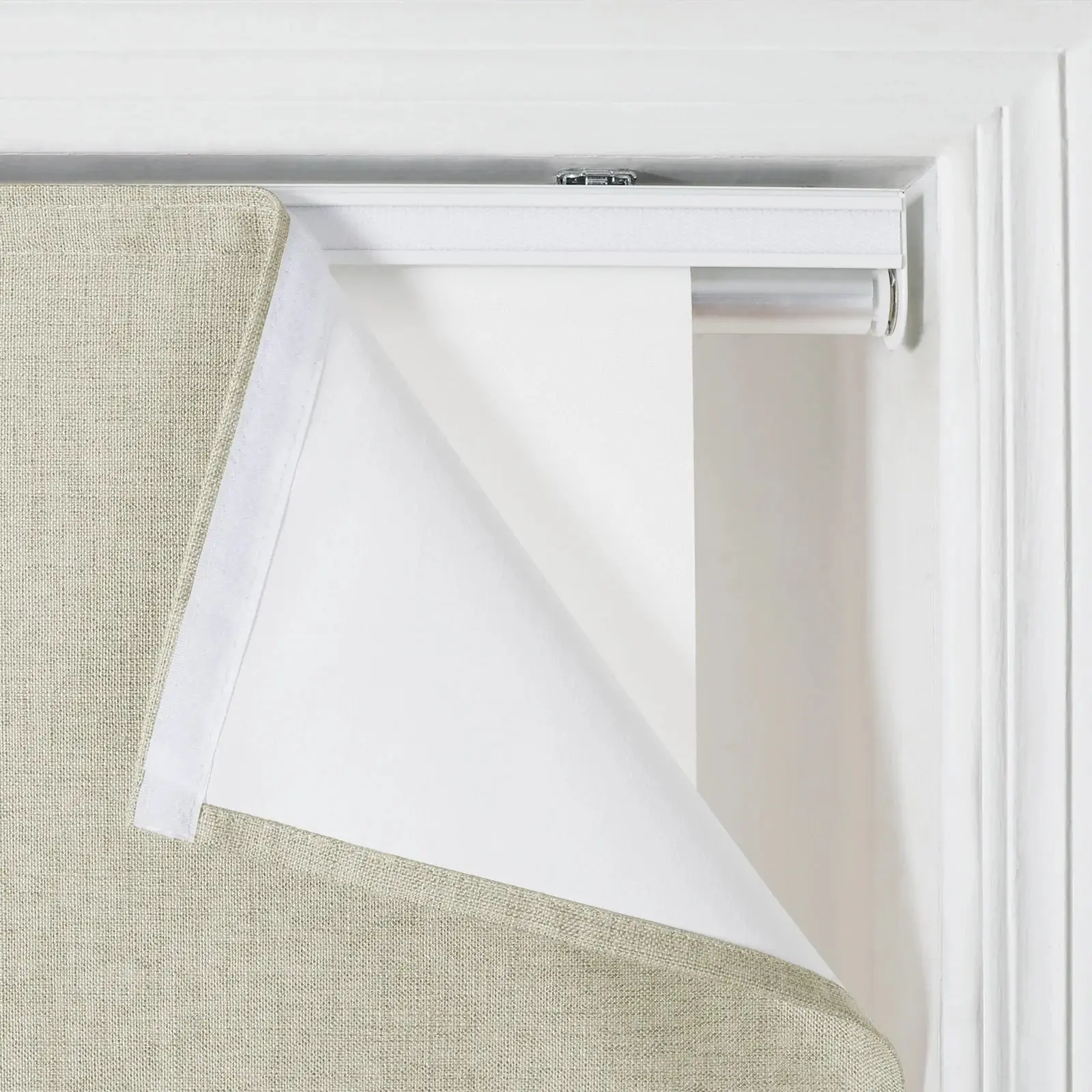 Jawara Linen Cotton Roman Shade Cordless - Image 25