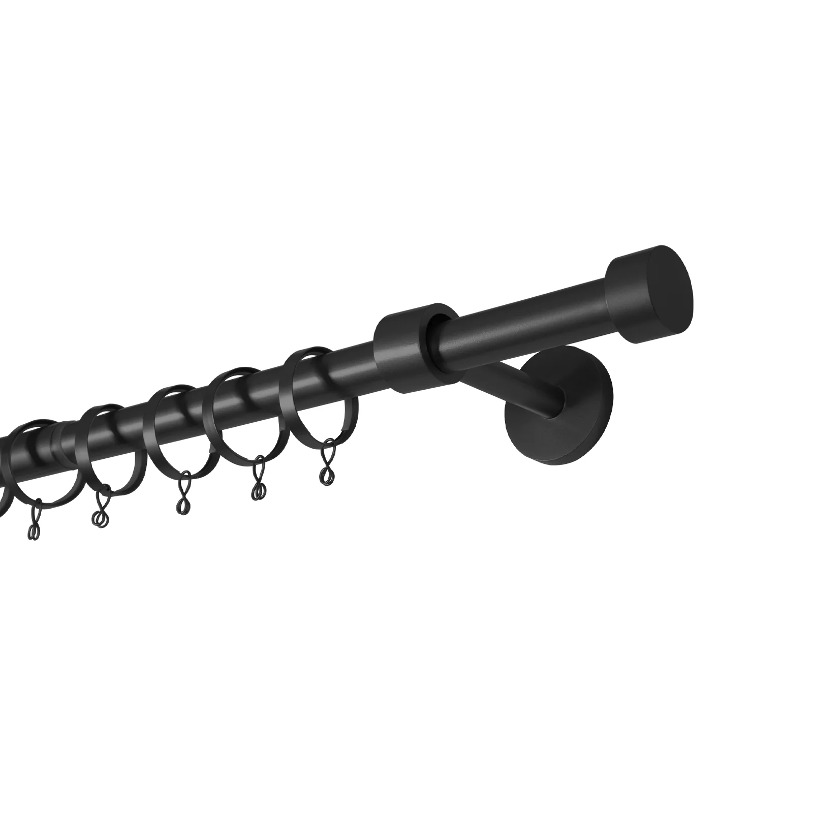 Lucas Adjustable Curtain Rod with Rings - Image 3