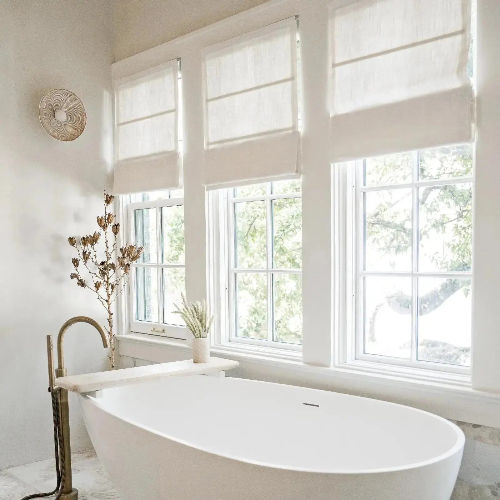 Patti Belgian Linen Roman Shade Cordless - Image 3