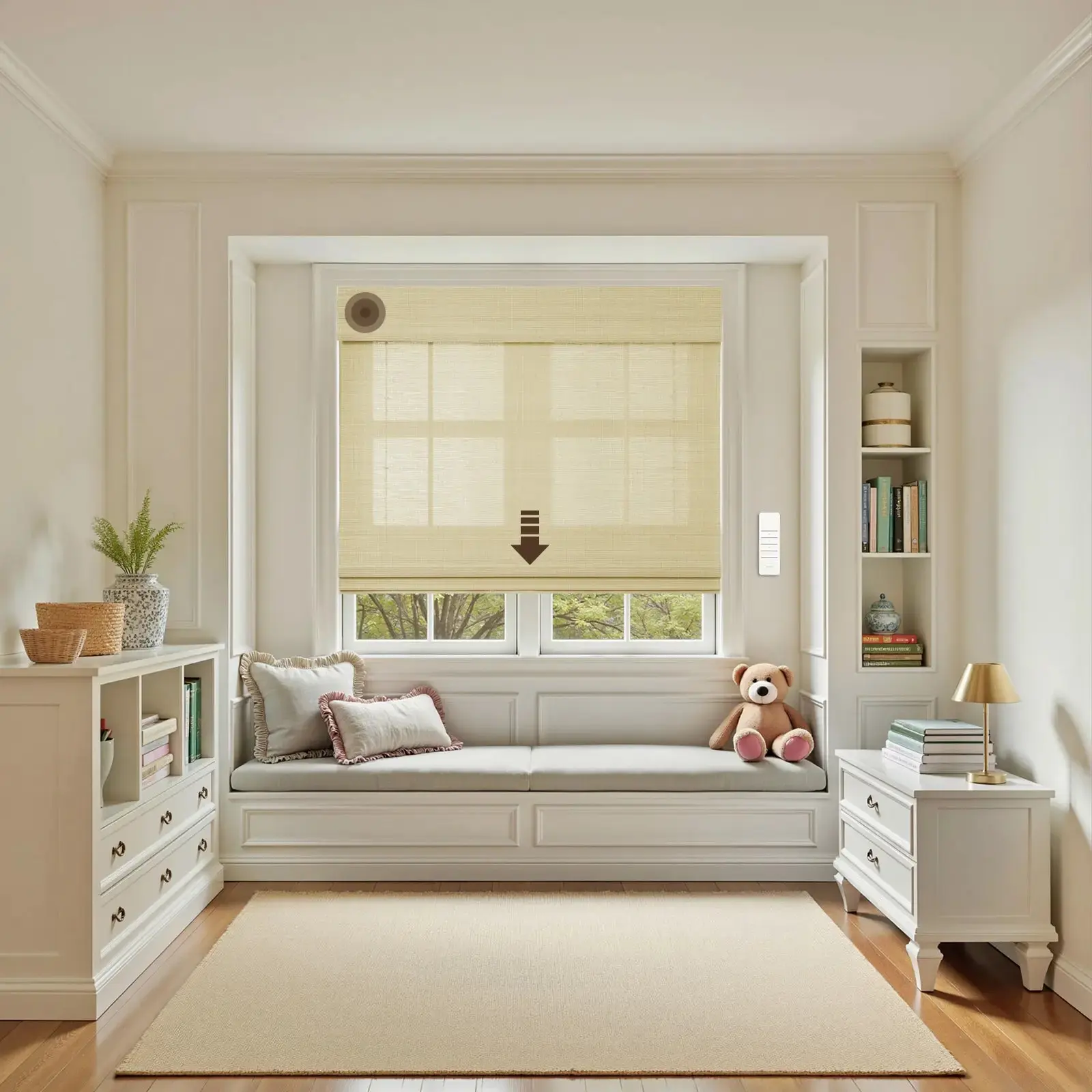 Motorized Window Woven Bamboo Shades - Image 20