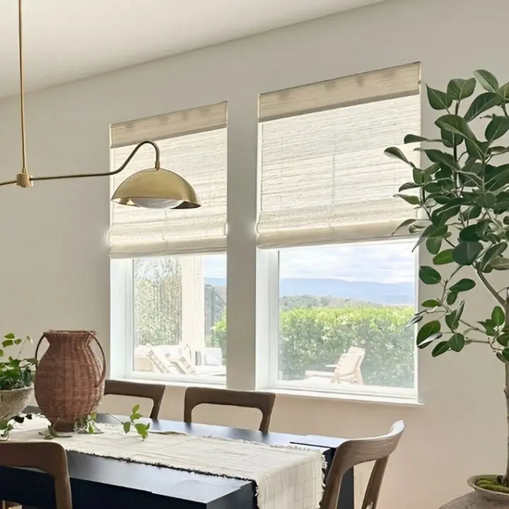 Lay Natural Ramie Bamboo Woven Shade - Wall White - Image 4