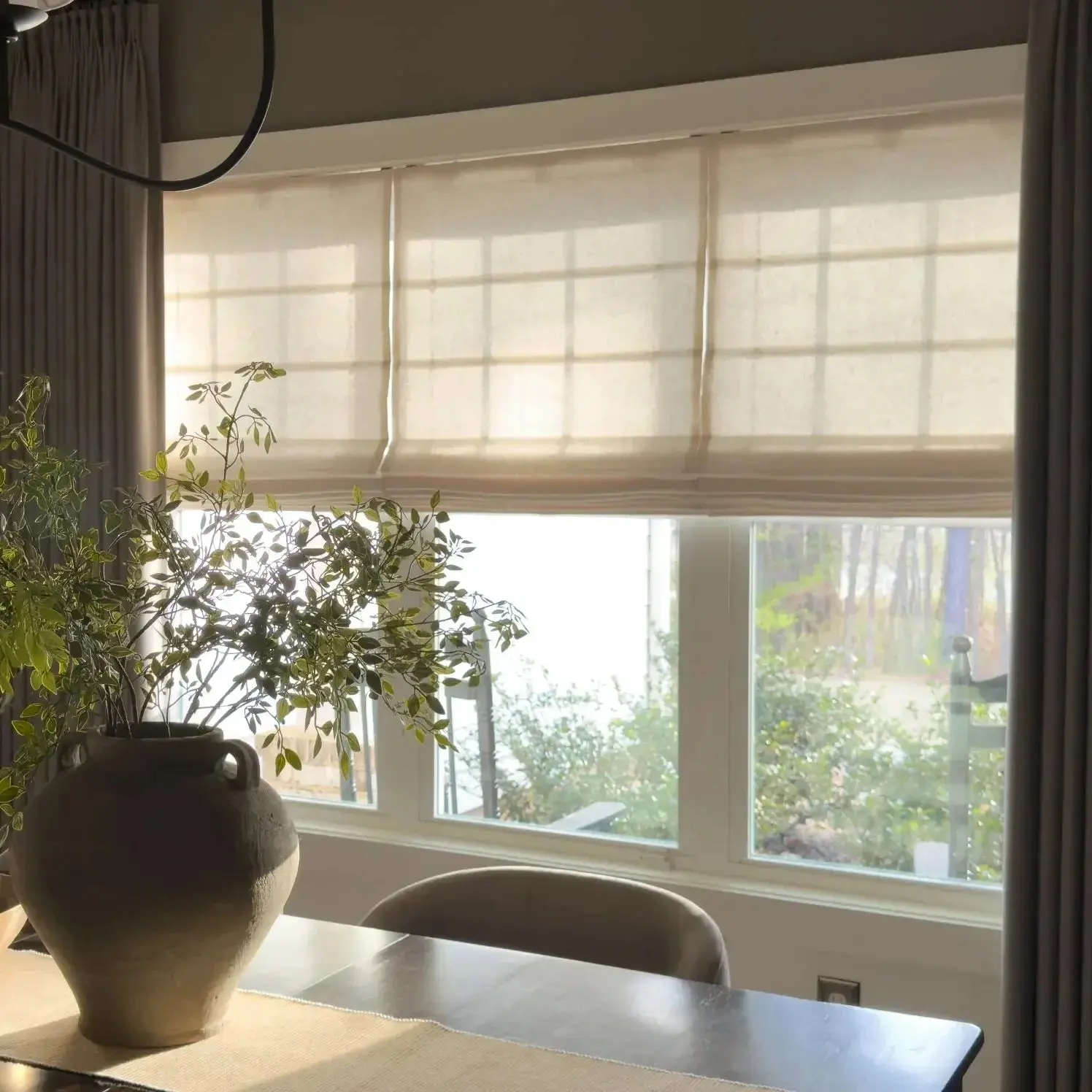 Patti Belgian Linen Roman Shade Cordless - Image 11