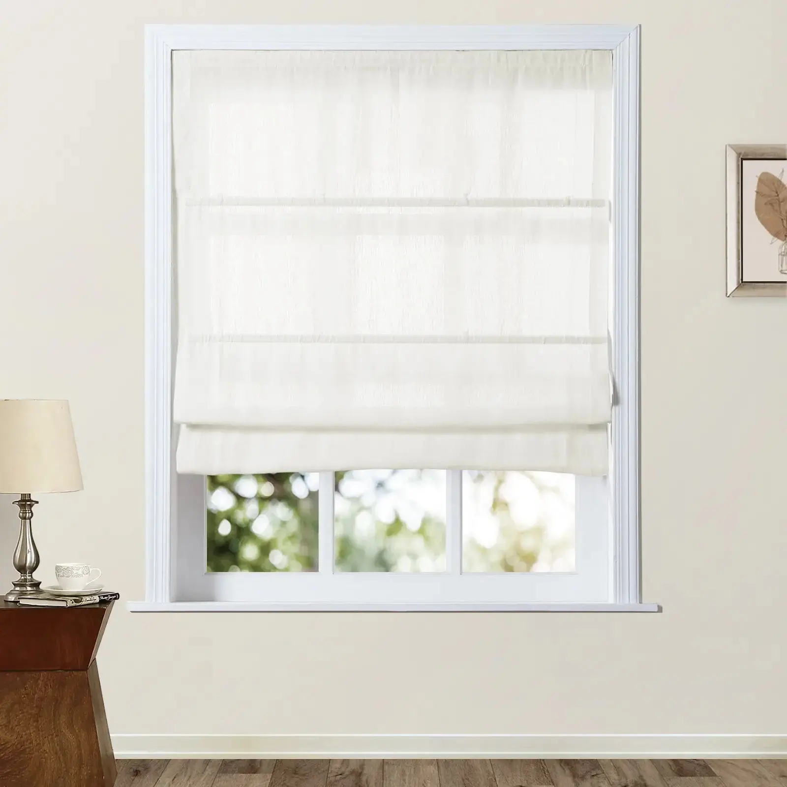 Patti Belgian Linen Roman Shade Cordless - Image 18