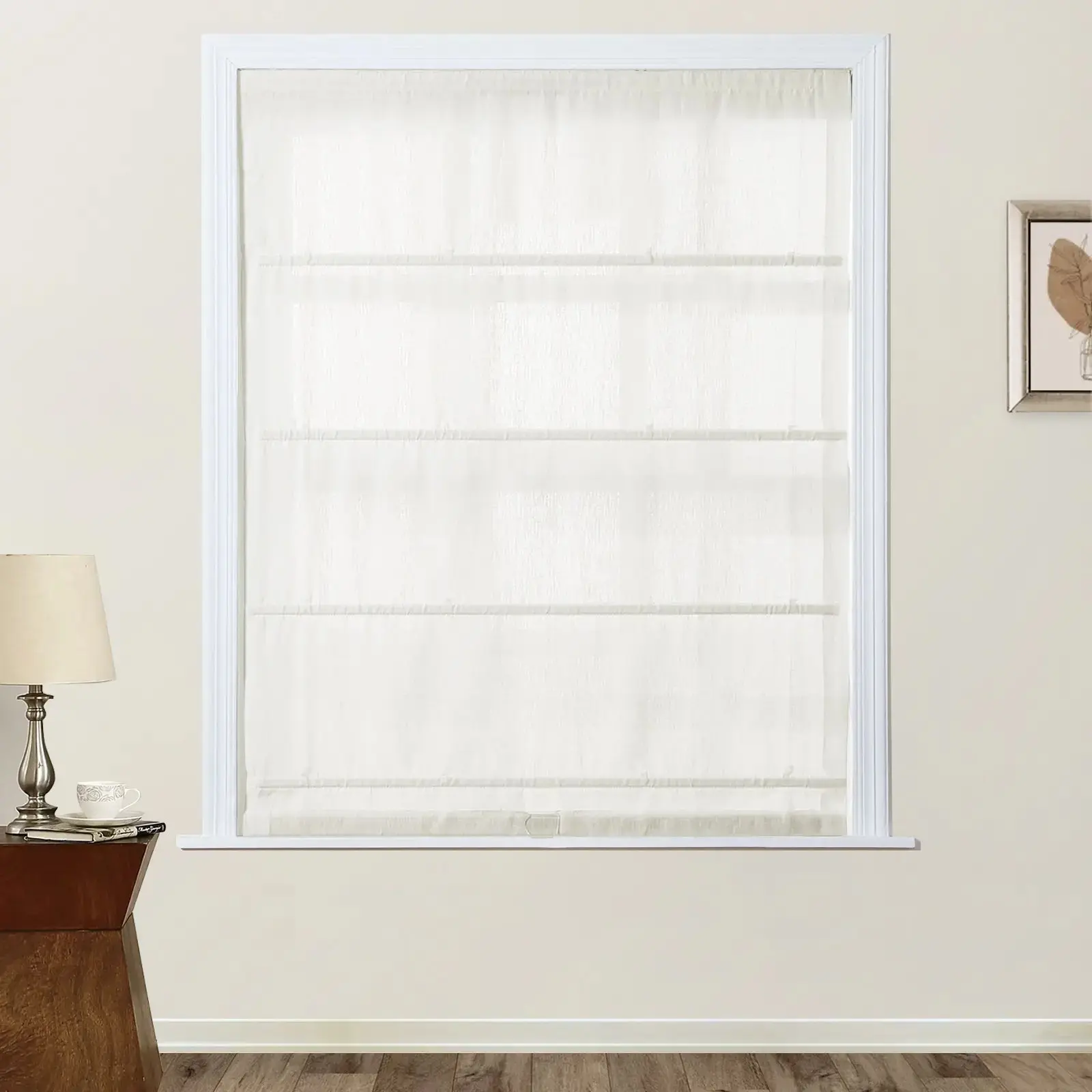 Patti Belgian Linen Roman Shade Cordless - Image 30
