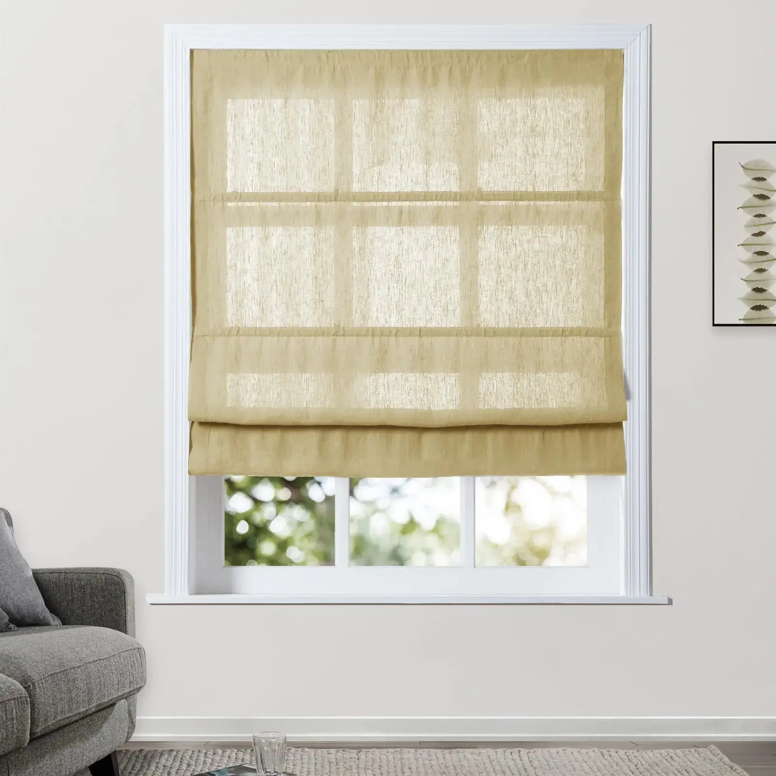 Patti Belgian Linen Roman Shade Cordless - Image 31