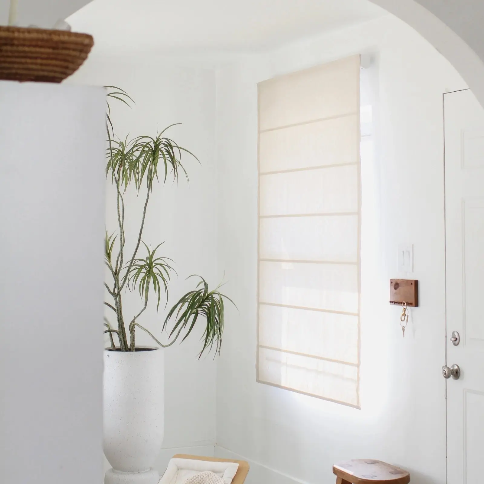 Patti Belgian Linen Roman Shade Cordless - Image 5