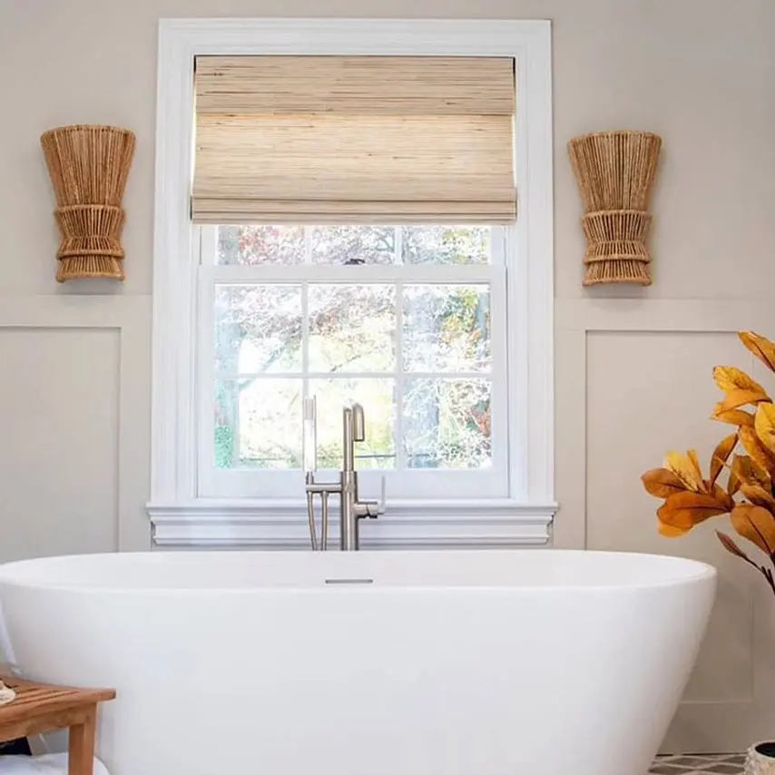 Rae Natural Ramie Jute Woven Wood Shades - Series D - Image 3